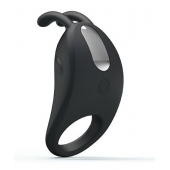 Чёрное эрекционное кольцо с вибрацией Rabbit Vibrator - Baile - в Братске купить с доставкой