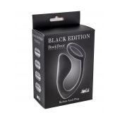 Чёрное эрекционное кольцо с анальной пробкой Button Anal Plug - Lola Games - в Братске купить с доставкой