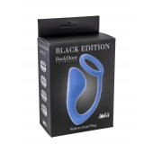 Синее эрекционное кольцо с анальной пробкой Button Anal Plug - Lola Games - в Братске купить с доставкой