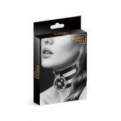 Чёрный тройной чокер с большим кольцом - Bijoux Pour Toi - купить с доставкой в Братске