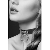Узенький ошейник из полиуретана с кольцом - Bijoux Pour Toi - купить с доставкой в Братске