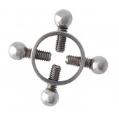 Серебристые зажимы для сосков на винтах - ToyFa - купить с доставкой в Братске