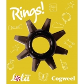 Чёрное эрекционное кольцо Rings Cogweel - Lola Games - в Братске купить с доставкой