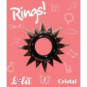 Чёрное эрекционное кольцо Rings Cristal - Lola Games - в Братске купить с доставкой