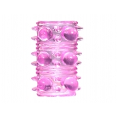 Розовая насадка на пенис Rings Armour - Lola Games - в Братске купить с доставкой