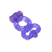 Фиолетовое эрекционное кольцо Rings Treadle с подхватом - Lola Games - в Братске купить с доставкой