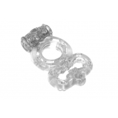 Прозрачное эрекционное кольцо Rings Treadle с подхватом - Lola Games - в Братске купить с доставкой