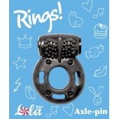 Черное эрекционное кольцо с вибрацией Rings Axle-pin - Lola Games - в Братске купить с доставкой