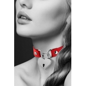 Красный чокер с замком в форме сердца - Bijoux Pour Toi - купить с доставкой в Братске