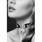Черный чокер с замком в форме сердца - Bijoux Pour Toi - купить с доставкой в Братске
