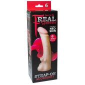 Телесная насадка REAL Standard с усиками на основании - 19 см. - LOVETOY (А-Полимер) - купить с доставкой в Братске
