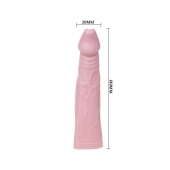 Телесная насадка с вибрацией Sex Expert - 18 см. - Sex Expert - в Братске купить с доставкой