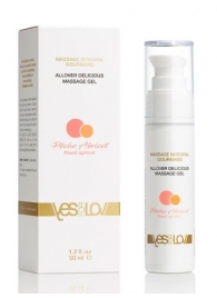 Универсальный массажный гель-смазка Allover Delicious Massage Gel с ароматом персика и аброкоса - 50 мл. - YESforLOV - купить с доставкой в Братске