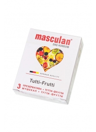 Жёлтые презервативы Masculan Ultra Tutti-Frutti с фруктовым ароматом - 3 шт. - Masculan - купить с доставкой в Братске