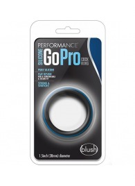 Черно-синее эрекционное кольцо Silicone Go Pro Cock Ring - Blush Novelties - в Братске купить с доставкой