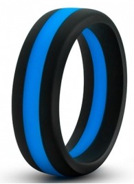 Черно-синее эрекционное кольцо Silicone Go Pro Cock Ring - Blush Novelties - в Братске купить с доставкой