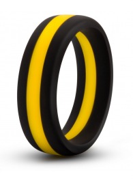 Черно-желтое силиконовое эрекционное кольцо Silicone Go Pro Cock Ring - Blush Novelties - в Братске купить с доставкой