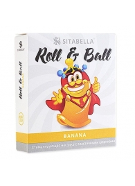 Стимулирующий презерватив-насадка Roll   Ball Banana - Sitabella - купить с доставкой в Братске