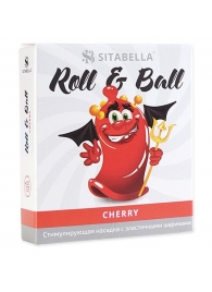 Стимулирующий презерватив-насадка Roll   Ball Cherry - Sitabella - купить с доставкой в Братске