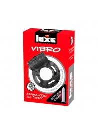 Чёрное эрекционное виброкольцо Luxe VIBRO  Африканский Эль Дьябло  + презерватив - Luxe - в Братске купить с доставкой