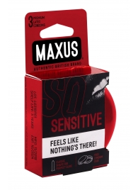 Ультратонкие презервативы в железном кейсе MAXUS Sensitive - 3 шт. - Maxus - купить с доставкой в Братске