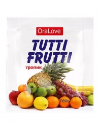 Пробник гель-смазки Tutti-frutti со вкусом тропических фруктов - 4 гр. - Биоритм - купить с доставкой в Братске