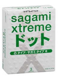 Презервативы Sagami Xtreme SUPER DOTS с точками - 3 шт. - Sagami - купить с доставкой в Братске