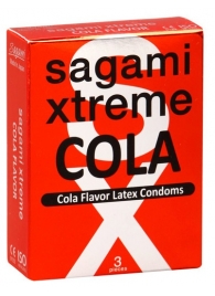 Ароматизированные презервативы Sagami Xtreme COLA - 3 шт. - Sagami - купить с доставкой в Братске