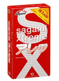 Утолщенные презервативы Sagami Xtreme Feel Long с точками - 10 шт. - Sagami - купить с доставкой в Братске