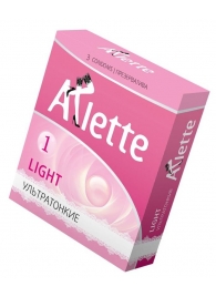 Ультратонкие презервативы Arlette Light - 3 шт. - Arlette - купить с доставкой в Братске