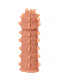 Телесная реалистичная насадка KOKOS Extreme Sleeve 04 с дополнительной стимуляцией - 12,7 см. - KOKOS - в Братске купить с доставкой