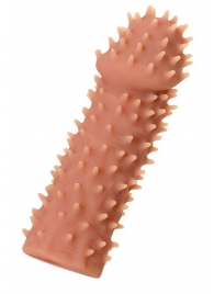 Телесная реалистичная насадка KOKOS Extreme Sleeve 07 с дополнительной стимуляцией - 12,7 см. - KOKOS - в Братске купить с доставкой