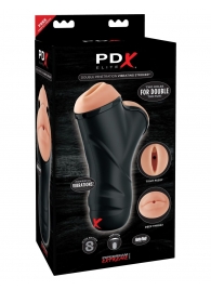 Мастурбатор в колбе с двумя тоннелями Double Penetration Vibrating Stroker - Pipedream - в Братске купить с доставкой