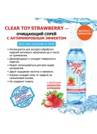 Очищающий спрей для игрушек CLEAR TOY Strawberry - 100 мл. - Биоритм - купить с доставкой в Братске