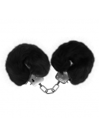 Черные меховые наручники Love с ключиками - Baile - купить с доставкой в Братске