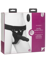 Черный полый вибрострапон Body Extensions BE Aroused - 17,78 см. - Doc Johnson - купить с доставкой в Братске