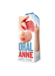 Телесный мастурбатор-ротик с язычком Oral Anne - Blush Novelties - в Братске купить с доставкой