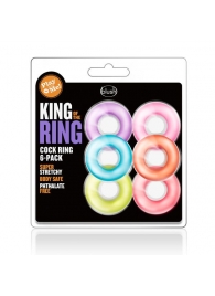 Набор из 6 эрекционных колец King of the Ring - Blush Novelties - в Братске купить с доставкой