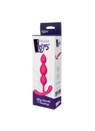 Розовый анальный стимулятор SILKY SMOOTH T-TEARDROP - 11 см. - Dream Toys