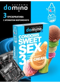 Презервативы для орального секса DOMINO Sweet Sex с ароматом мороженого - 3 шт. - Domino - купить с доставкой в Братске