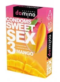 Презервативы для орального секса DOMINO Sweet Sex с ароматом манго - 3 шт. - Domino - купить с доставкой в Братске