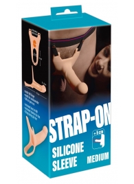 Силиконовый полый страпон на ремнях Silicone Strap-on - 16 см. - Orion - купить с доставкой в Братске