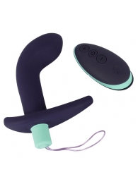 Темно-фиолетовый вибростимулятор простаты с пультом ДУ Remote Controlled Prostate Plug - Orion - в Братске купить с доставкой