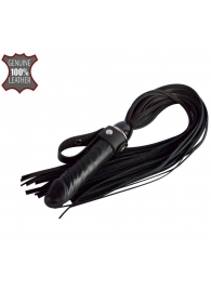 Черная плеть  Ковбой  с ручкой-фаллосом - 55 см. - Sitabella - купить с доставкой в Братске
