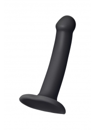 Черный фаллос на присоске Silicone Bendable Dildo S - 17 см. - Strap-on-me - купить с доставкой в Братске