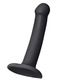 Черный фаллос на присоске Silicone Bendable Dildo S - 17 см. - Strap-on-me - купить с доставкой в Братске