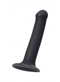 Черный фаллос на присоске Silicone Bendable Dildo M - 18 см. - Strap-on-me - купить с доставкой в Братске