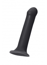 Черный фаллос на присоске Silicone Bendable Dildo L - 19 см. - Strap-on-me - купить с доставкой в Братске