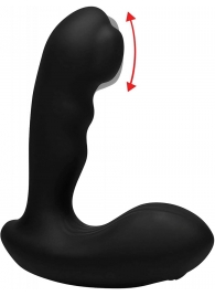 Черный стимулятор простаты Alpha-Pro 7X P-Milker Silicone Prostate Stimulator with Milking Bead - XR Brands - в Братске купить с доставкой