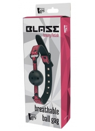 Черно-розовый кляп-шарик с отверстиями BALL GAG - Dream Toys - купить с доставкой в Братске